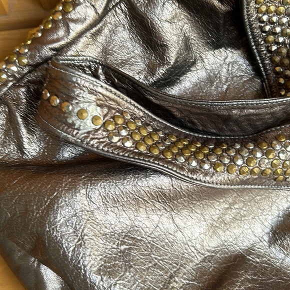 Faux Leather Studded Shoulder Bag - Picture 5 of 9